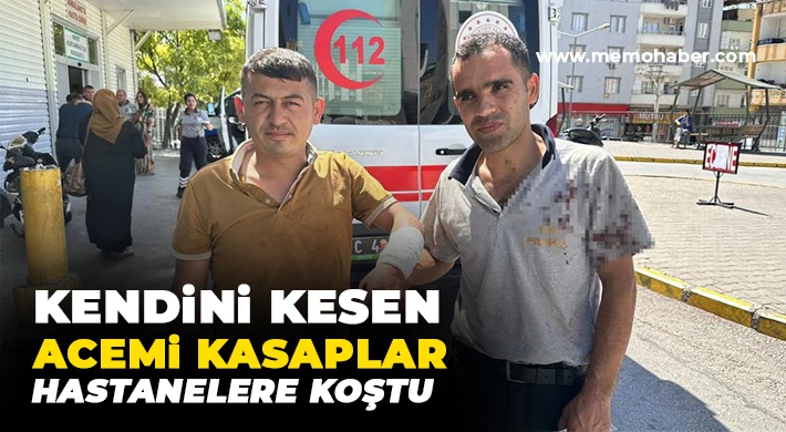 Kendini kesen acemi kasaplar hastanelere koştu