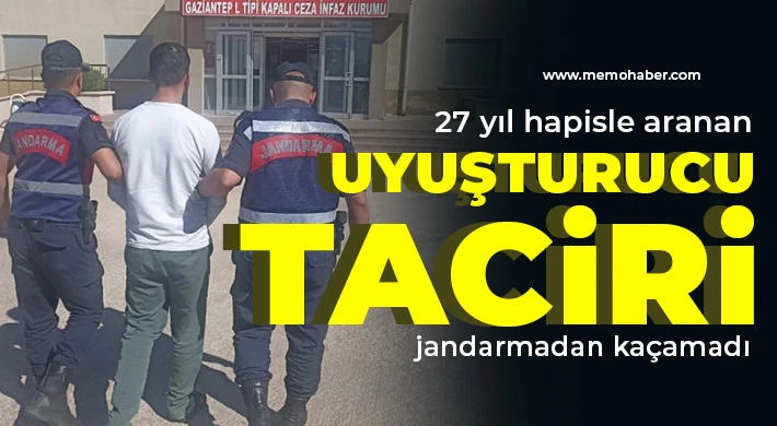 27 yıl hapisle aranan uyuşturucu taciri jandarmadan kaçamadı
