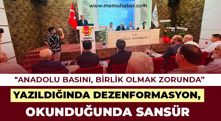 Anadolu Basını, birlik olmak zorunda