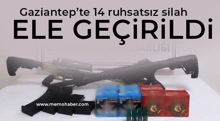 Gaziantep’te ruhsatsız silah operasyonu: 13 gözaltı