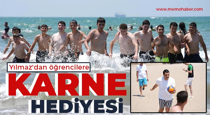 Yılmaz'dan öğrencilere karne hediyesi