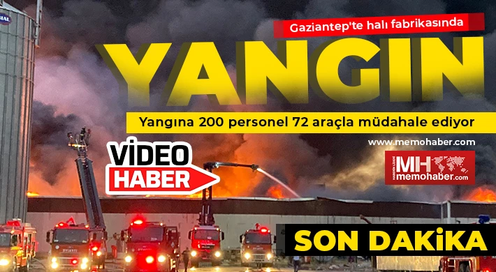 Gaziantep'te ünlü halı fabrikasında korkunç yangın!