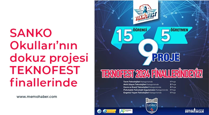 SANKO Okulları’nın dokuz projesi TEKNOFEST finallerinde