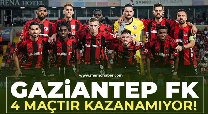 Gaziantep FK 4 maçtır galibiyet yüzü göremedi