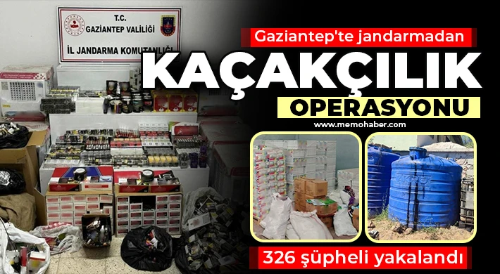 Gaziantep'te jandarmadan kaçakçılık operasyonu