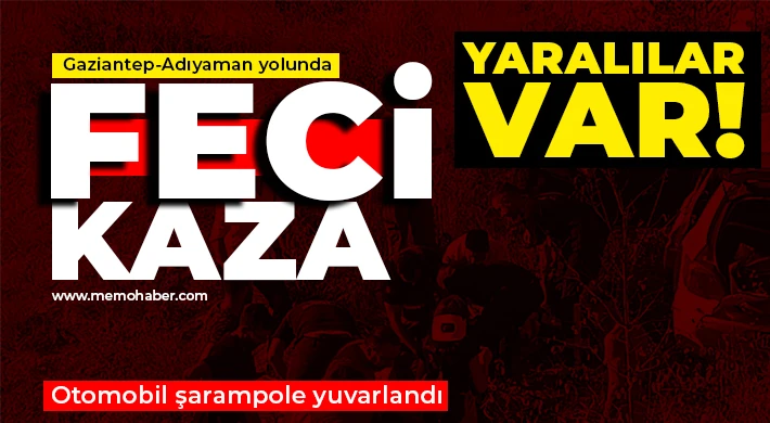 Otomobil şarampole yuvarlandı! Yaralılar var