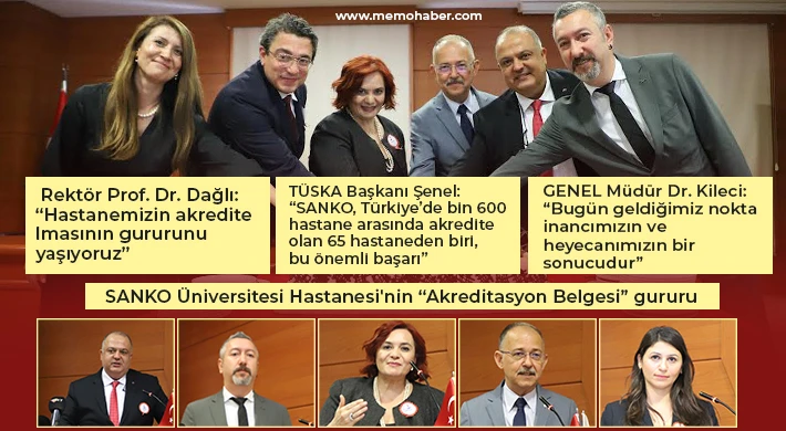SANKO Üniversitesi Hastanesi'nin “Akreditasyon Belgesi” gururu
