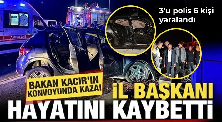 Kazada Milli Yol Partisi İl Başkanı hayatını kaybetti, 6 kişi yaralandı