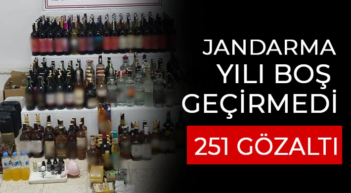 Jandarma yılı boş geçirmedi! 251 gözaltı