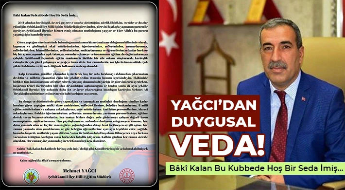 Yağcı’dan duygusal veda