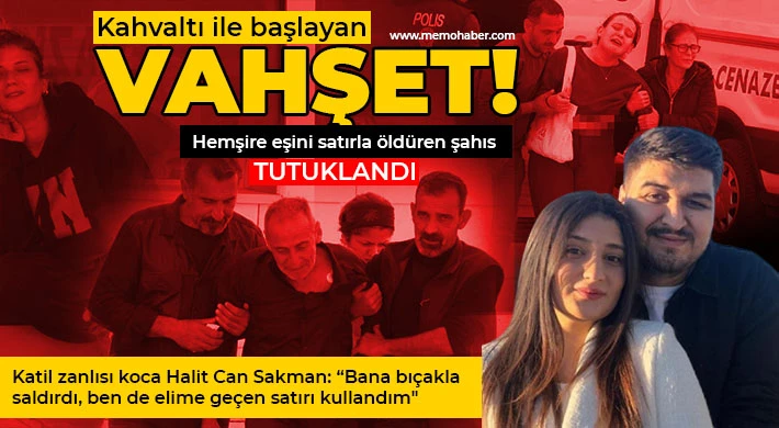 Hemşire eşini satırla öldüren şahıs tutuklandı