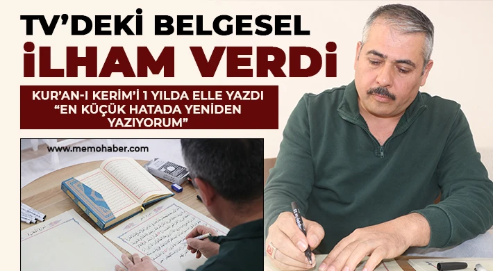 Fabrika işçisi el yazısı ile yazdığı Kur’an-ı Kerim’i 1 yılda tamamladı