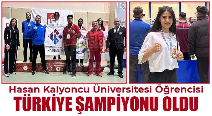 Hasan Kalyoncu Üniversitesi öğrencisi Türkiye şampiyonu oldu