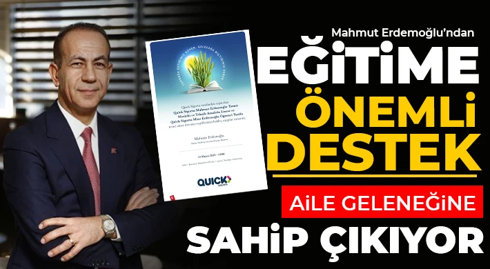 Mahmut Erdemoğlu’nda eğitime önemli destek