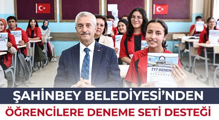 Şahinbey Belediyesi’nden öğrencilere deneme seti desteği