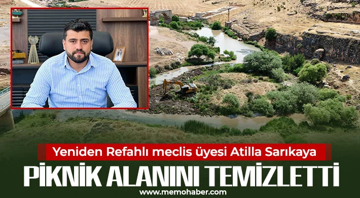 Yeniden Refahlı meclis üyesi Atilla Sarıkaya, piknik alanını temizletti
