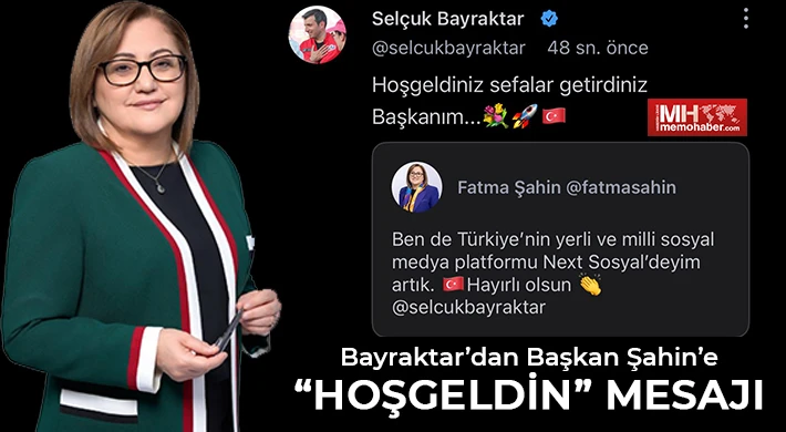 Bayraktar’dan Başkan Şahin’e “Hoşgeldin” Mesajı