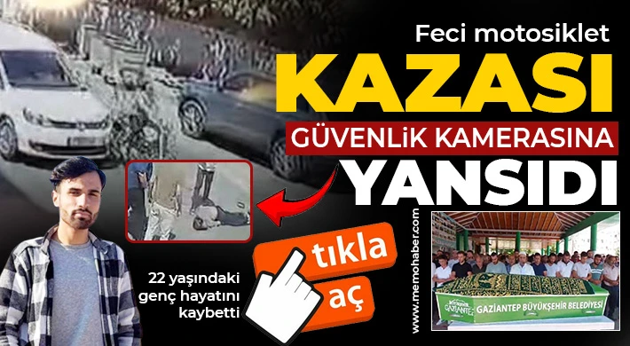 Feci motosiklet kazası güvenlik kamerasına yansıdı