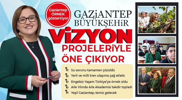 Gaziantep Büyükşehir vizyon projeleriyle öne çıkıyor