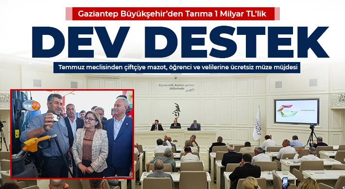 Gaziantep Büyükşehir’den tarıma 1 milyar TL’lik dev destek
