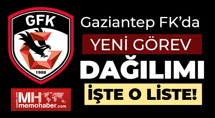 Gaziantep FK'da Görev Dağılımı!