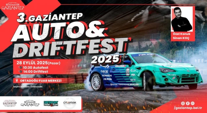 Gaziantep’te Auto ve Drift Fest 2025 heyecanı başlıyor