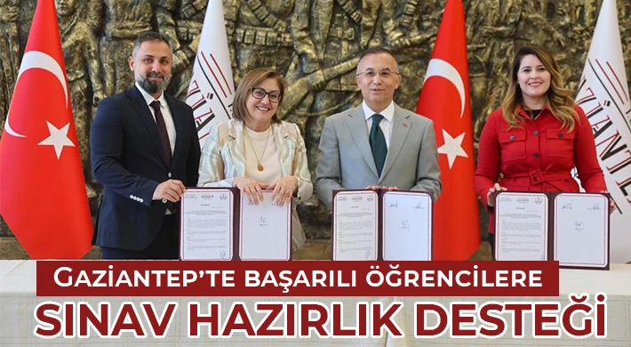 Gaziantep’te başarılı öğrencilere sınav hazırlık desteği