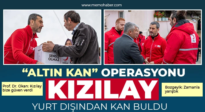 Kızılay yurt dışından kan buldu