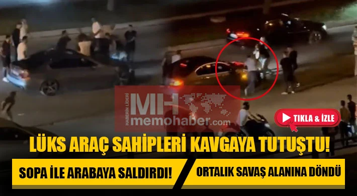 Lüks Araç Sahipleri Trafikte Kavgaya Tutuştu!