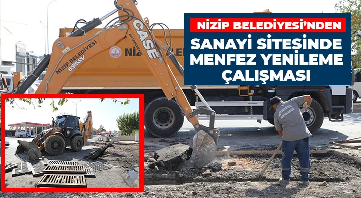 Nizip Belediyesi’nden Sanayi Sitesinde Menfez Yenileme Çalışması