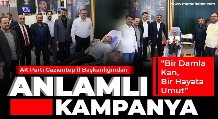 Ak Parti Gaziantep İl Başkanlığından Anlamlı Kampanya