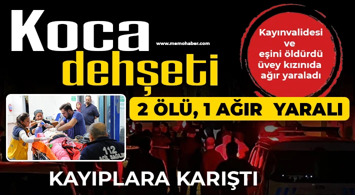 Koca dehşeti! 2 ölü, 1 ağır yaralı