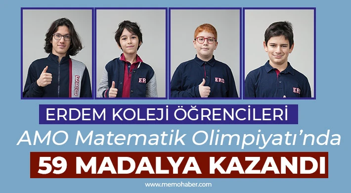Erdem Koleji öğrencileri AMO Matematik Olimpiyatı’nda 59 madalya kazandı