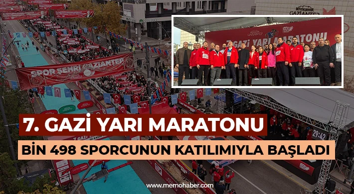 Gaziantep'te 7. Gazi Yarı Maratonu bin 498 sporcunun katılımıyla başladı