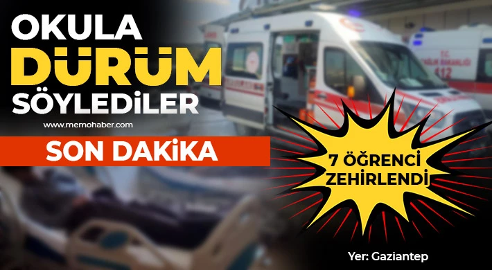 Gaziantep'te 7 öğrenci dürümden zehirlendi!