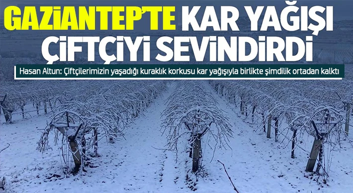 Araban Ovası’na kar yağışı çiftçilerin yüzlerini güldürdü