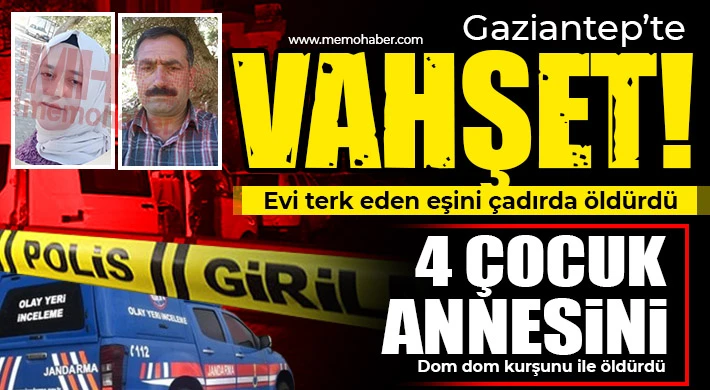 Gaziantep'te 4 çocuk annesini çadırda öldürdü