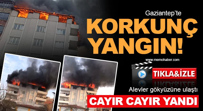 Gaziantep'te dehşet verici görüntü: Cayır cayır yandı
