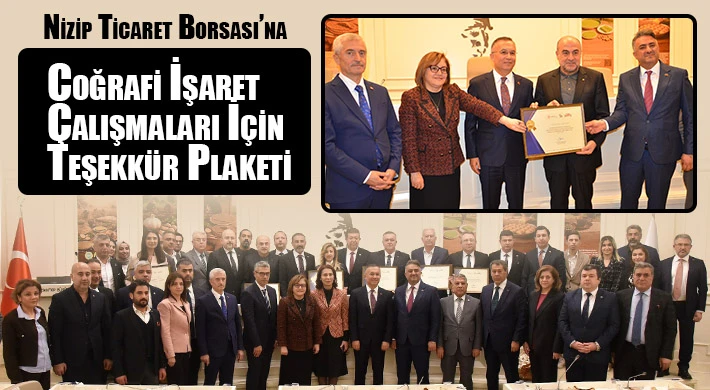 NTB’ye Coğrafi İşaret Çalışmaları İçin Teşekkür Plaketi