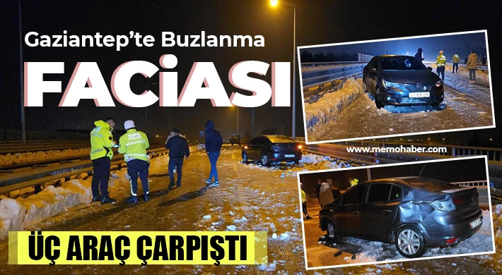 Gaziantep’te Buzlanma Alarmı: Zincirleme Kaza