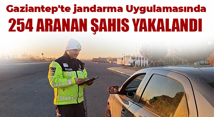 Gaziantep'te jandarma uygulamasında 254 aranan şahıs yakalandı