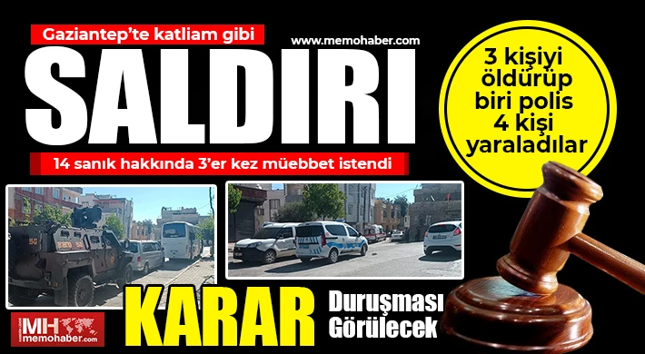 Gaziantep'te katliam gibi saldırı: 3 kişiyi öldürüp biri polis 4 kişi yaraladılar