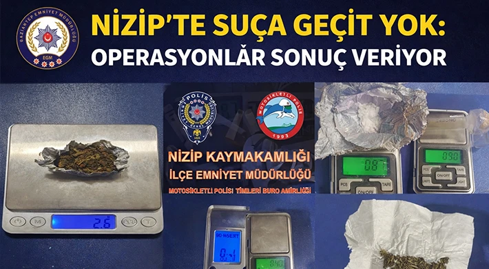 Nizip’te Asayişte Kararlılık: Operasyonlardan Önemli Sonuçlar