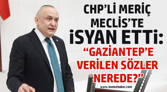 CHP’li Meriç Meclis’te İsyan Etti: “Gaziantep’e Verilen Sözler Nerede?”