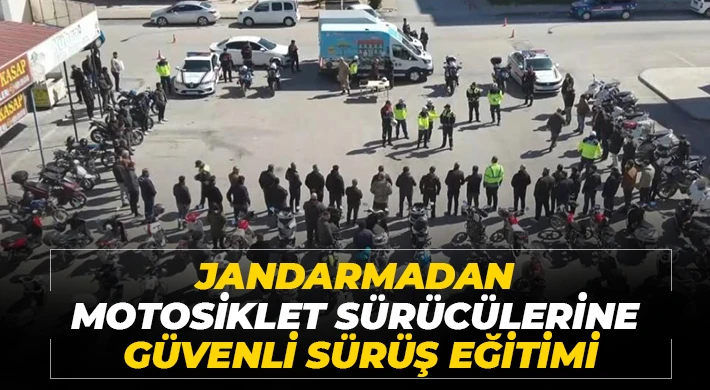 Jandarmadan motosiklet sürücülerine güvenli sürüş eğitimi