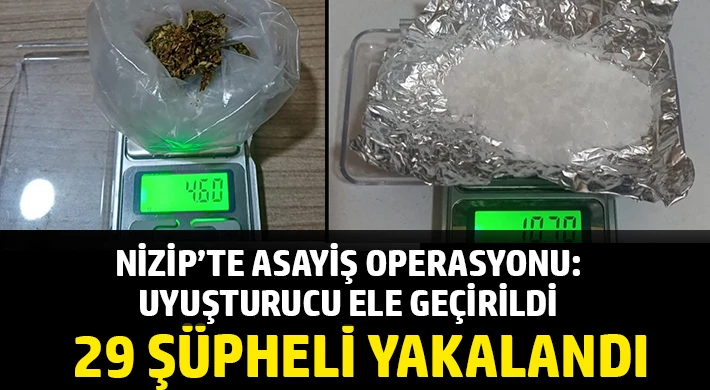 Nizip Polisi Suçlulara Göz Açtırmıyor: 29 Şüpheli Yakalandı