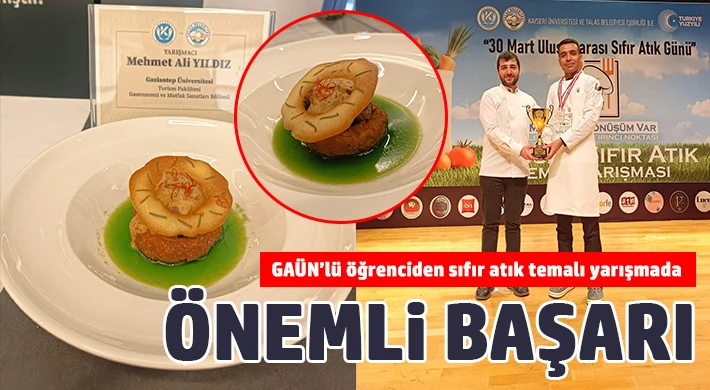 GAÜN’lü öğrenciden sıfır atık temalı yarışmada önemli başarı