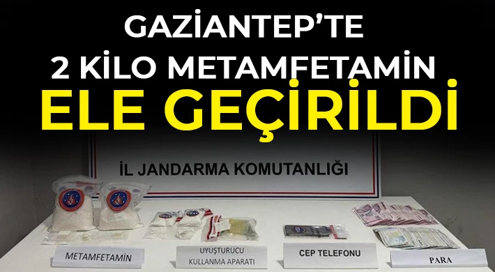 Gaziantep’te 2 kilo metamfetamin ele geçirildi