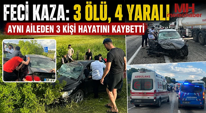 Feci kaza: 3 ölü, 4 yaralı
