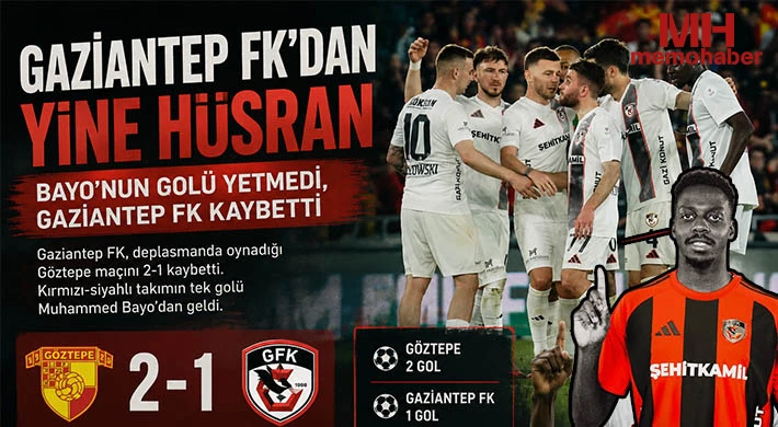 Gaziantep FK Haftalardır Kazanamıyor! Göztepe: 2 Gaziantep FK: 1